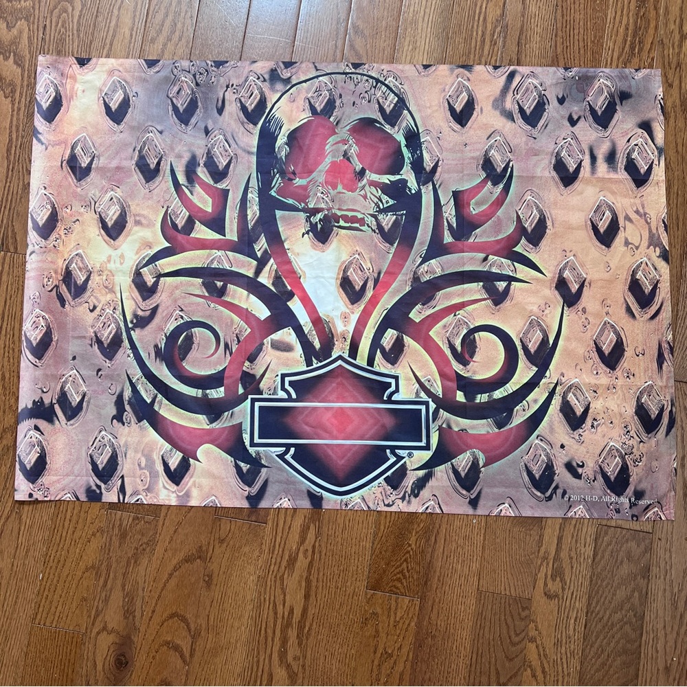 Harley Davidson Flag Let’s Ride Skull 2012 28 x 40 Inches